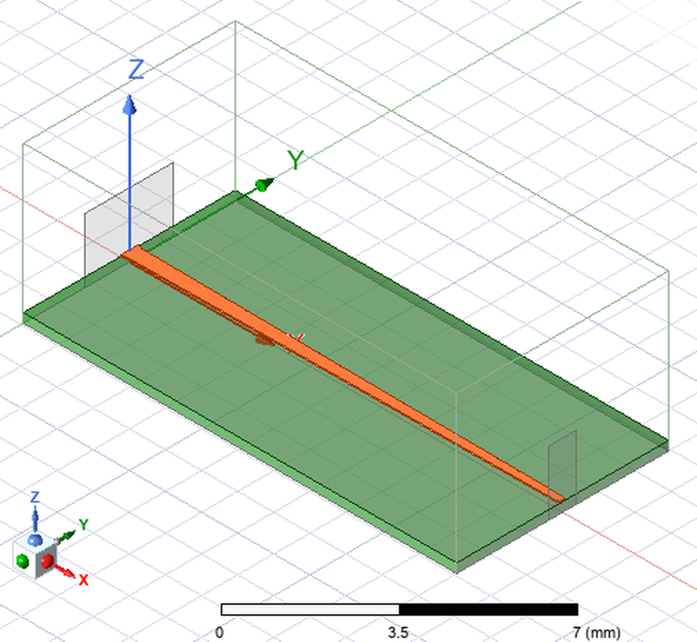 The taper in HFSS
