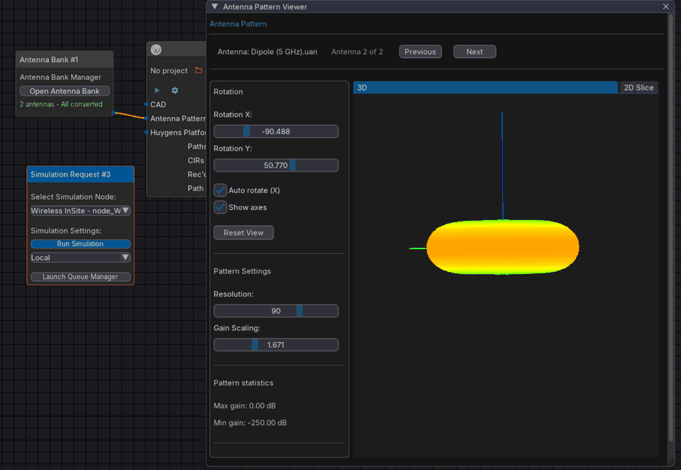 Fusion Studio's antenna pattern viewer